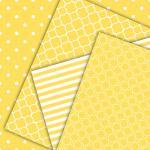 Lemon Zest Digital Scrapbook Paper, Digital Paper..