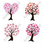 Decorative Trees - Digital Clip Art..