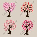 Decorative Trees - Digital Clip Art, Clip Art..