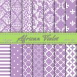 African Violet Digital Paper, Trend..