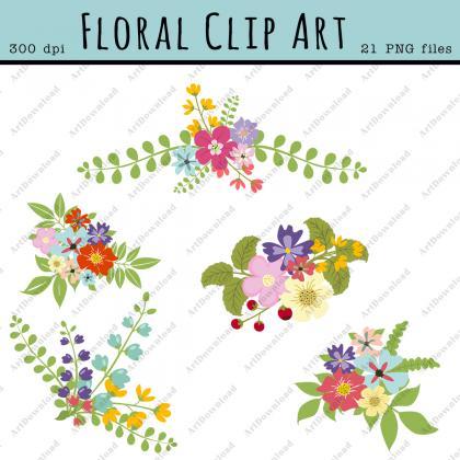 Digital Floral Clip Art - Clip Art ..