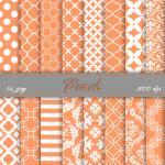 Digital Paper Peach Scrapbooking Papers For..