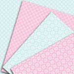 Pink and Blue Scrapbook Paper Digit..