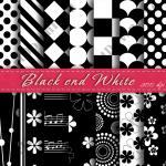 Black And White Digital Scrapbooking Paper..
