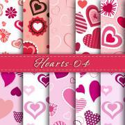 Digital Scrapbook Papers Digital Valentine Paper Valentine Love Heart Card Making Clip Art Hearts