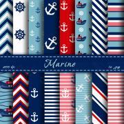 Nautical Digital Paper Scrapbooking Papers Digital Backgrounds For Personal Or Commercial Use