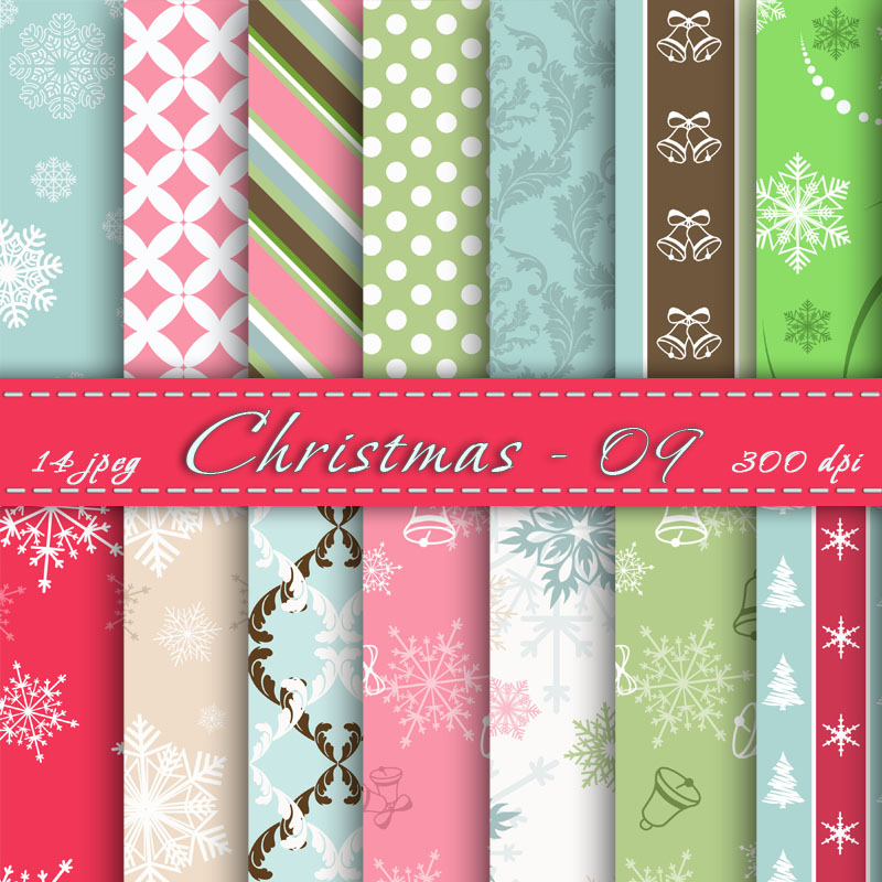 Christmas - Digital Scrapbooking Paper, Printable Paper Christmas, Cardmaking on Luulla for Printable Christmas Scrapbook Paper Free