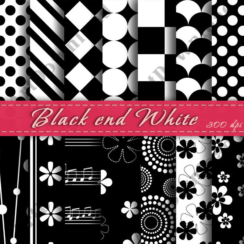 Black And White Digital Scrapbooking Paper Cardmaking Digital Background Printable Digital Downloads Scrapbooking Paper